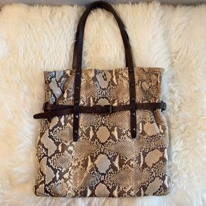 Tomas Maier leather, bronze, tote.